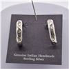 Image 1 : Navajo Sterling Hoop Earrings