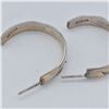 Image 3 : Navajo Sterling Hoop Earrings