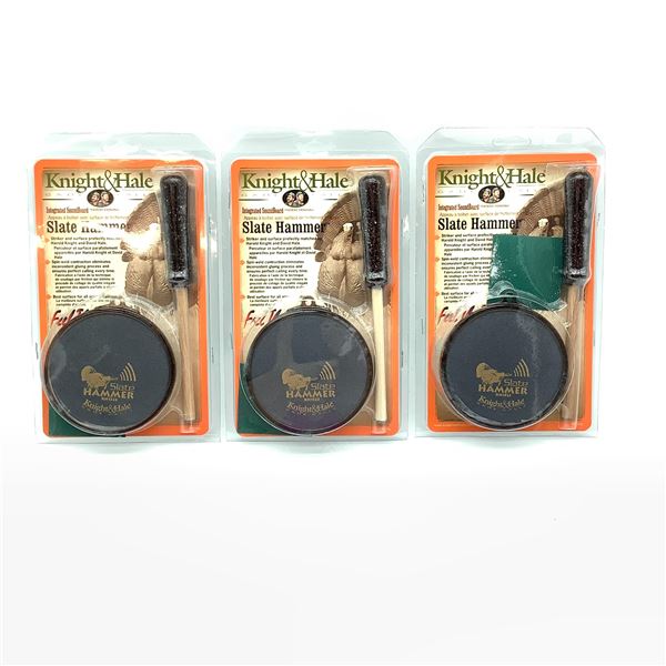 Knight & Hale Slate Hammer Turkey Call, New x 3