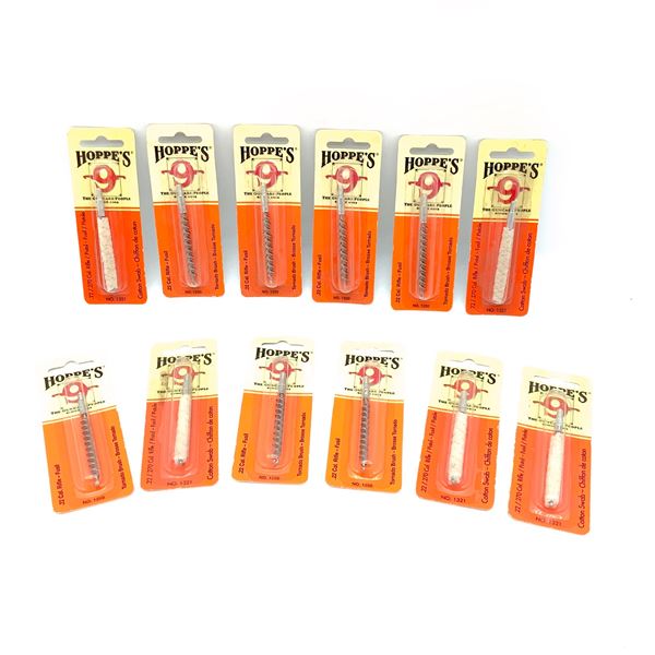 Hoppe's 9 22/270 Caliber Rifle/Pistol Cotton Swab x 5 and 22 Caliber Rifle Tornado Brush x 7, New