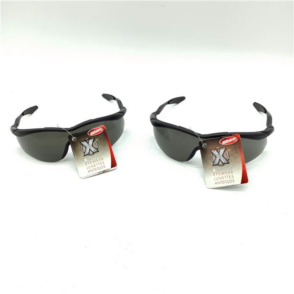 X-Factor XF1 Black Temple/ Grey Lens Eyewear x 2, New