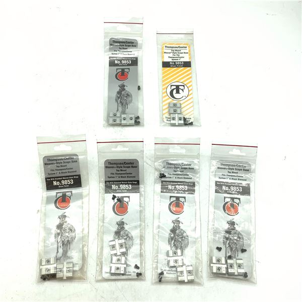 Thompson Center Top Mount Weaver - Style Scope Base x 6, New