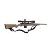 Image 1 : Tan Ruger American Bolt Action Rifle 223 Rem 16.5" Threaded Barrel With 5-15 Bushnell Scope