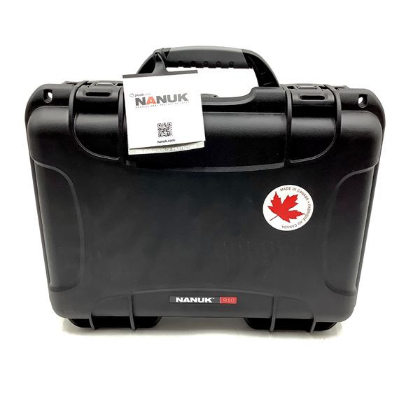 Nanuk 910 Foam Lined Pistol Case, 13.2" X 11.1" X 9.2", Black, New