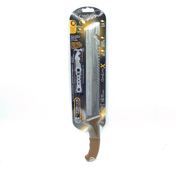 Camillus Carnivore X Multi Purpose Camping/ Hunting 12" and 6" Blade/ Tool and Sheaths, New