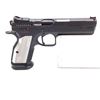 Image 1 : CZ TS2 Silver/Black Semi Auto Pistol 9mm 5" Barrel Adjustable Sights Black With Silver Grip, New