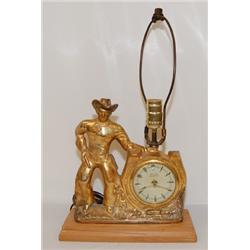 WESTERN CLOCK LAMP