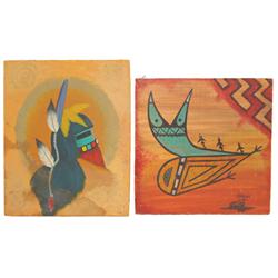 TWO HOPI PAINTING