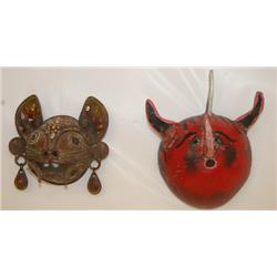 TWO MEXICAN MASKS