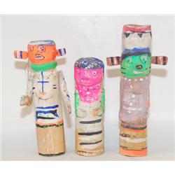THREE SAN JUAN KACHINAS