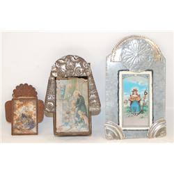 THREE MEXICAN TIN FRAMES