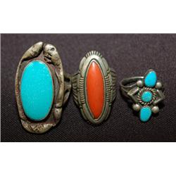 THREE NAVAJO RINGS