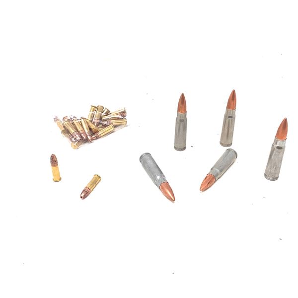 Loose 22 LR Ammunition, 22 Rounds and Loose 7.62 X 39 Ammunition, 5 Rounds