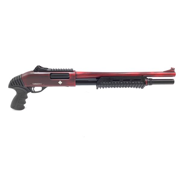 Canuck Freedom Enforcer 12Ga Pump Action Shotgun 17" Barrel 3" Chamber 3 Stocks Black/Red, New