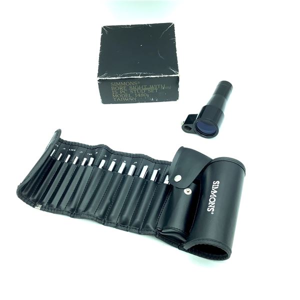 Simmons Bore Sighter with 15 Piece Stud Set in Case