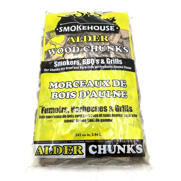 Smokehouse Alder Wood Chunks 3.96 Liters, New