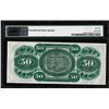 Image 2 : 1872 $50 State of South Carolina Obsolete Note PMG Gem Uncirculated 65EPQ