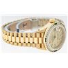 Image 3 : Rolex Ladies 18K Yellow Gold Emerald And Champagne Index President Wristwatch