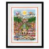 Image 1 : Charles Fazzino "Perfectly Palm Beach (Orange)" Limited Edition Serigraph On Paper