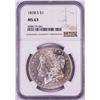 Image 1 : 1878-S $1 Morgan Silver Dollar Coin NGC MS63