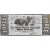 Image 1 : 1863 $3 State of North Carolina Raleigh Obsolete Note