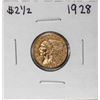 Image 1 : 1928 $2 1/2 Indian Head Quarter Eagle Gold Coin