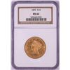 Image 1 : 1893 $10 Liberty Head Eagle Gold Coin NGC MS62