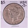 Image 1 : 1934-S $1 Peace Silver Dollar Coin