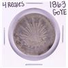 Image 1 : 1863 GoYE Mexico 4 Reales Silver Coin