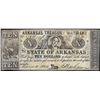 Image 1 : 1862 $10 Arkansas Treasury Warrant Little Rock, AR Obsolete Note