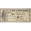 Image 1 : 1861 $1 State of North Carolina Raleigh Obsolete Note