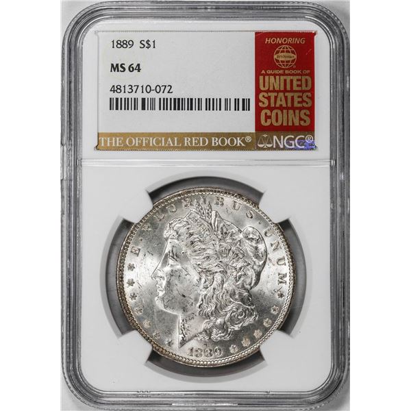 1889 $1 Morgan Silver Dollar Coin NGC MS64