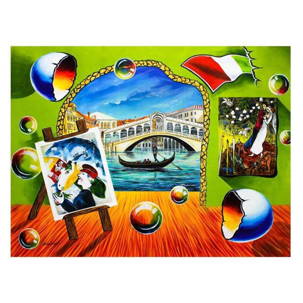 Alexander Astahov "Venice View" Original Oil Painting On Canvas