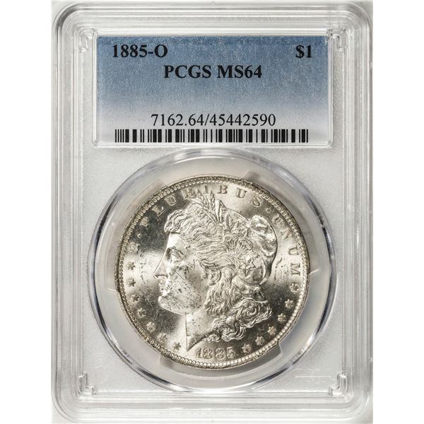 1885-O $1 Morgan Silver Dollar Coin PCGS MS64