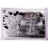 Image 1 : 1997 $1 American Silver Eagle Coin & 2oz Silver Bar Set