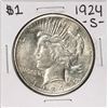 Image 1 : 1924-S $1 Peace Silver Dollar Coin