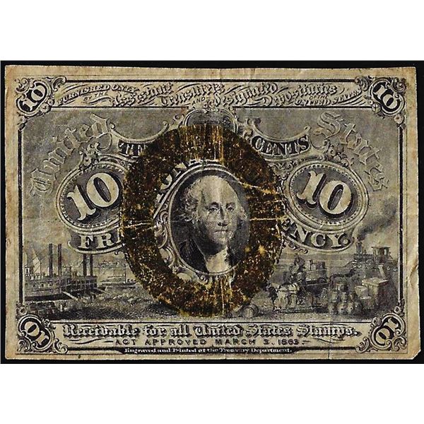 March 3, 1863 10 Cents Second Issue Fractional Currency Note