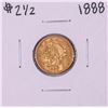 Image 1 : 1888 $2 1/2 Liberty Head Quarter Eagle Gold Coin
