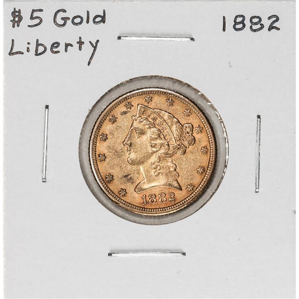 1882 $5 Liberty Head Half Eagle Gold Coin