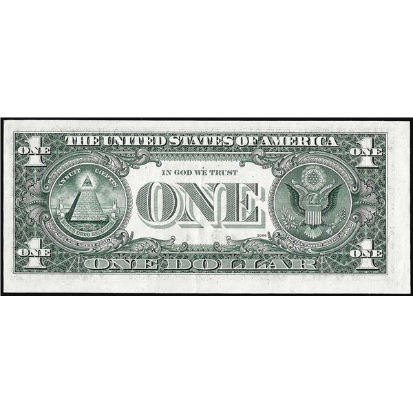 1974 $1 Federal Reserve Note Misaligned Printing Error