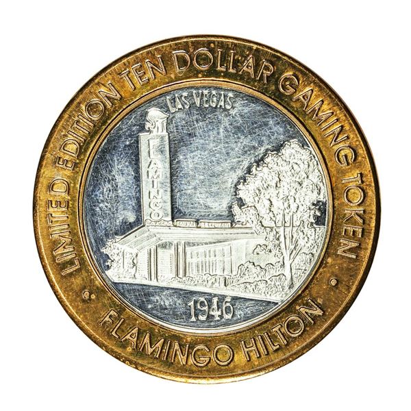 .999 Fine Silver Flamingo Las Vegas, Nevada $10 Limited Edition Gaming Token