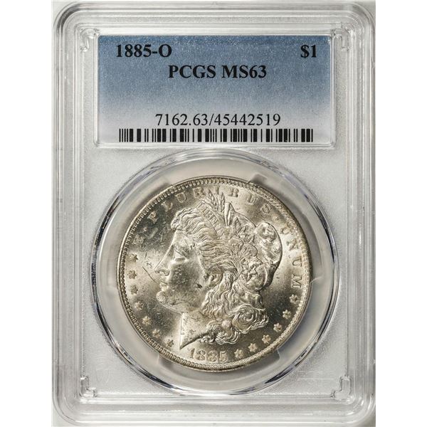 1885-O $1 Morgan Silver Dollar Coin PCGS MS63