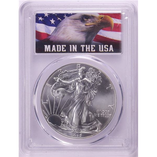2017 $1 American Silver Eagle Coin PCGS MS70 Made in USA Label