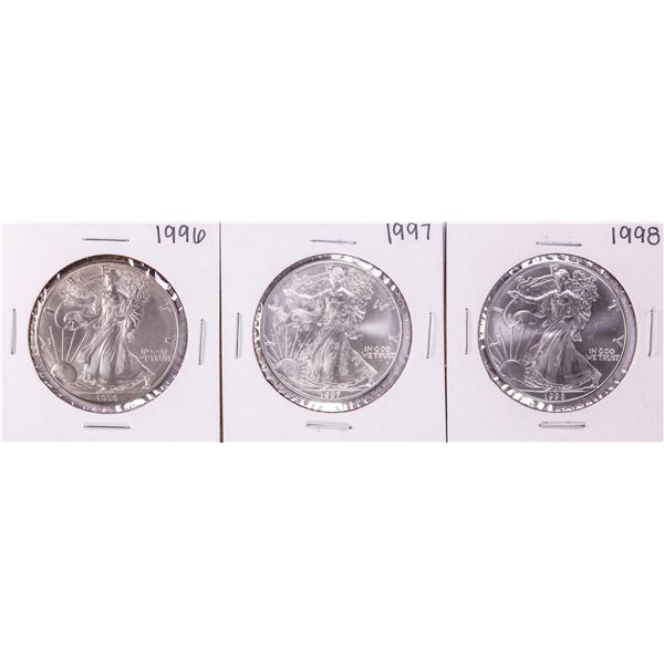 Lot of 1996-1998 $1 American Silver Eagle Coins