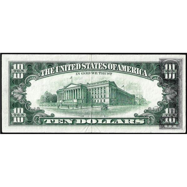 1969C $10 Federal Reserve Note Partial Offset Error