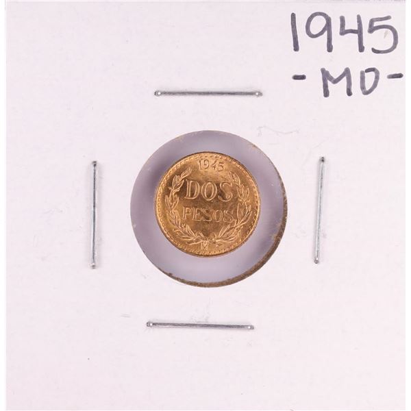 1945 Mexico Dos Pesos Gold Coin