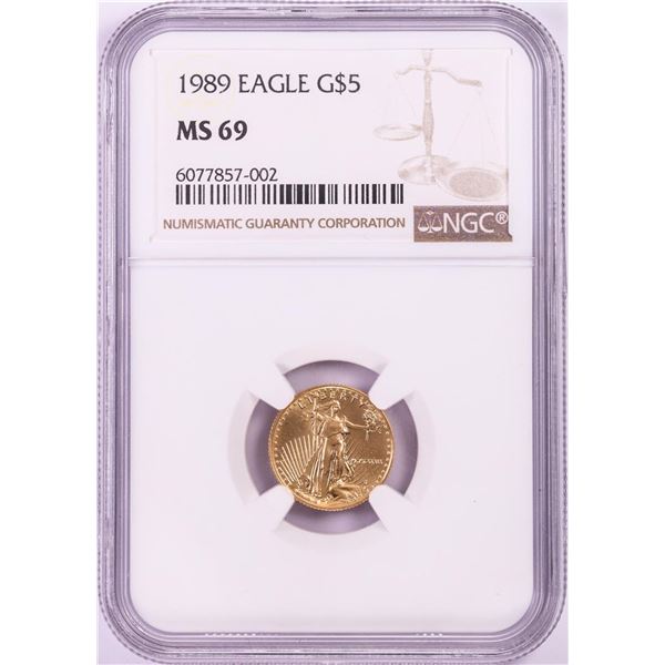 1989 $5 American Gold Eagle Coin NGC MS69