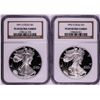Image 1 : Lot of 1991-1992 $1 Proof American Silver Eagle Coins NGC PF69 Ultra Cameo