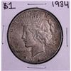 Image 1 : 1934 $1 Peace Silver Dollar Coin