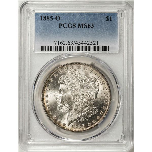 1885-O $1 Morgan Silver Dollar Coin PCGS MS63